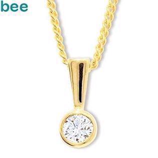 Bee Jewelry Solitaire 0,15 ct H-SI 9 carat pendant shiny, model 60560_A15